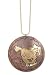 ZAD Large Round Horse Running Charm Necklace Rose and Yellow Gold Tone