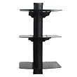 DVD Stereo Components 3 Shelf Wall Mount Bracket Stand Cable Box Adjustable