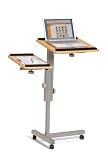 OFM LCS-100-A4S-MAPLE & SILVERR Multi-Purpose Split Level Stand - Maple and Silver