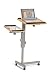 OFM LCS-100-A4S-MAPLE & SILVERR Multi-Purpose Split Level Stand - Maple and Silver
