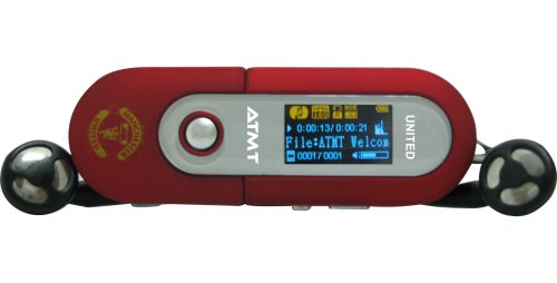 ATMT MANCHESTER UNITED FC Official MP3 Player - 1Gb with FM Radio, DRM10 and Voice-Recorder - Red - Official Merchandise