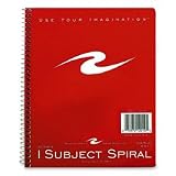 ROA12010 - One Subject Notebook, Wirebound, 8-1/2x7, Brite Covers