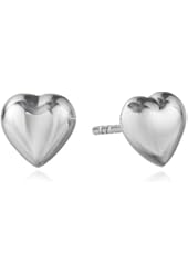 Sterling Silver Puffed Heart Post Earrings