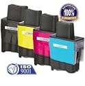COASTAL INKS Set of 4 Compatible Brother Ink Cartridges LC900 - DCP-110C DCP-115C DCP-117C DCP-120C DCP-310C FAX 310 FAX 1835C FAX 1840C FAX 1940CN FAX 2440C MFC-5840CN MFC-620CN MFC-210C MFC-640CW MFC-215C MFC-3100 MFC-3240C MFC-3340C MFC-3342CN MFC-3340CN MFC-410CN MFC-425CN MFC-5440CN