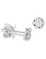 0.33ct tw Diamond Cluster Earring Set in 18k White Gold