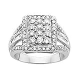 10kt. White Gold, 1 ct. tw. Diamond Fashion Ring
