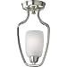 Progress Lighting P3508-09 1-Light Semi-Flush, Brushed Nickel