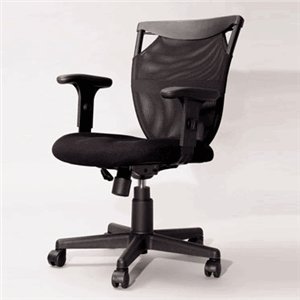 Powell Monster BedroomÂ® Swivel Desk Arm Chair - Black Base with Black Mesh Back