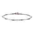 10K White Gold 1/2 ct. Blue and White Diamond Tennis Bracelet