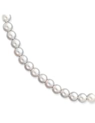 16 Inch 14k Gold 7.5-8mm White Akoya Saltwater Cultured Pearl Necklace