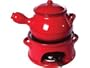Mamma Ro 7x11-in. Classic Series Fondue Set, Red.