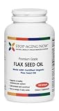 FLAX SEED OIL 6,000 mg Per Dose - Premium, Organic Formula | 180 Softgels. Made in USA
