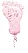It's a Girl Footprint Balloon