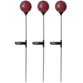 Westinghouse 226113-41RD  3 Piece Solar Mosaic Ball Set, Red