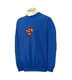 Custom embroidered Super Dad design on center front of sweatshirt