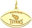14K Gold NFL Tennessee Titans Logo Football Charm