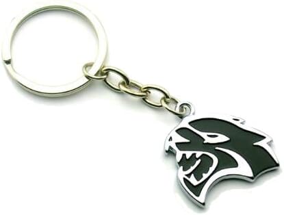 Hellcat Chrome Metal Car Keyring Key Ring Auto SUV Key Chain