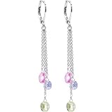 Siver 1.5 Carat Cubic Zirconia MULTI DROP Earrings