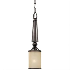 Longitude Mini Pendant in Painted Bronze with Burnished Highlights