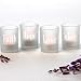 Flameless Tealight Candles with Glass Votive Set of 4