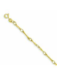 Genuine 14K Yellow Gold Polished Fancy Link Bracelet 7.5 Inches 2 Grams Of Gold 100% Satisfaction Guaranteed.