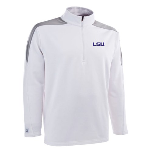NCAA Men's Louisiana State Fightin Tigers Succeed Jersey Fleece Pullover (White/Silver, XX-Large)