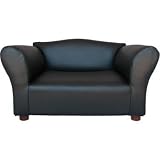 Fantasy Furniture Mini Sofa Black Leatherette Pet Bed