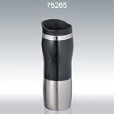 Search : Creative Home 15 oz Stainless Steel Travel Mug with Black Band