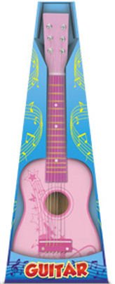 Children's Wooden Guitar - pink