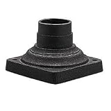 Sea Gull Lighting 9014-12 Pedestal Mount Adapter, Black Powder Coat