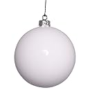 Vickerman Ball Ornament, 80mm, White