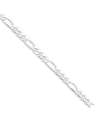 Sterling 20in Silver 6.50mm Figaro Necklace Chain. Metal Wt- 33.49g