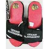 Forever Collectibles Chicago Blackhawks official NHL 2011 size xl Open Toe Two Tone Hard Sole Slippers