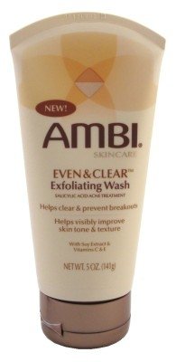 Ambi Skincare Even & Clear Exfoliating Wash, 5-Ounce Tube