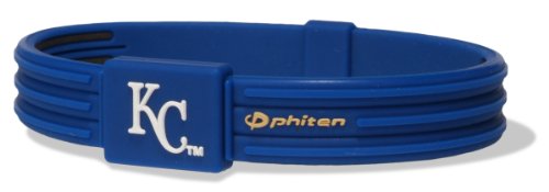 Phiten MLB Authentic Bracelet, Kansas City Royals, Large 7.50 Inches