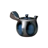 萬古焼急須　2.5号角丸急須 ルリ　【四日市ばん古焼 土瓶・急須・茶華】