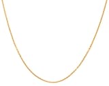 14k Yellow Gold 2mm Double Rolo Chain Necklace, 18