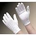 White and Black Cotton Gloves Per Pair (XL, White)