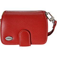 Olympus Slim Leather Case for Olympus Stylus 710, 720SW, 730 FE-180 and FE190 (Red)
