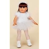 White Ice Skating Costume, SKATES INCLUDED. Complete Outfit, Fits 18' Dolls like American Girl®