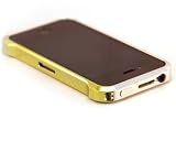 M&K non vapor 4 Aircraft Grade Aluminium case silver and yellow color for iphone 4 or 4s + carbon
