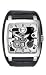 GUESS G10202G Skeleton Gears Stainless Steel Case Black Leather Watches