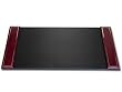 Burgundy 24kt Gold Tooled 34x20 Side-Rail Desk Pad