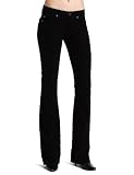 7 For All Mankind Women’s Corduroy Kimmie Bootcut Pant, Black, 25