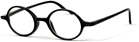 Hollywood Reporter Round Retro Reading Glasses with Case (+1.50)