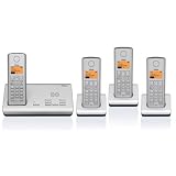 Verizon 100AM-4 DECT 6.0 Four Handset Cordless Phone System with Digital Answering Device and Caller ID (Silver)