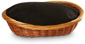 Luxury Wicker Dog Basket and Bed Color: Hot Fudge, Size: Large - 27" L x 35" W