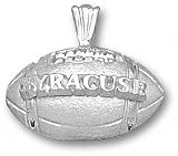 Syracuse Orange Solid Sterling Silver ''SYRACUSE'' Football Pendant