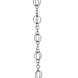 Patina Products R256 Antique Copper Life Circles Rain Chain Full Length