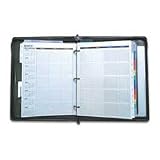 Day Runner(R) Morocco Leather Personal Organizer, Zipper And Handles, 3-Ring, 8 1/2in. x 11in., Black
